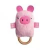 O.B Designs Country Style Ding A Ring Teether Rattle - Patty Pig