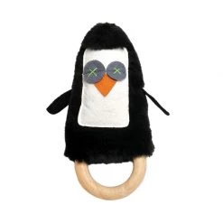 O.B Designs Rattles & Teething Items Ding A Ring Teether Rattle - Pete Penguin