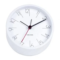 Karlsson Monochrome Elegant White Alarm Clock