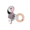 Kippins Coco Flamingo Organic Cotton Teething Rattle BABY & TODDLER GIFTS