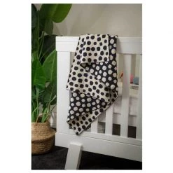 Emotion & Kids Navy & Cream Spot Cotton Baby Blanket BABY & TODDLER GIFTS