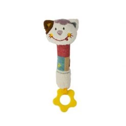 Baby Boo Rattles & Teething Items Hand Squeaker - Cat