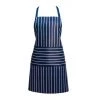 Annabel Trends Navy Butchers Stripe Apron
