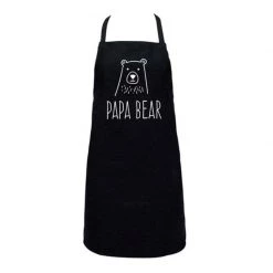 Annabel Trends Papa Bear Mens Apron Black