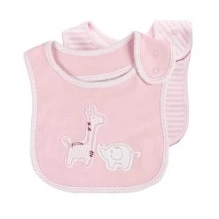 Emotion & Kids Bibs & Clothing Thrills And Spills Bib Set (2pc) - Pink Safari
