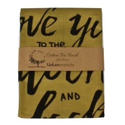 Urban Products Moon And Back Tea Towel Metallics