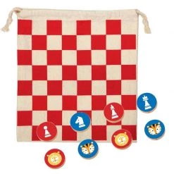 Mudpuppy Chess & Checkers - Geometric Animals BOYS GIFTS