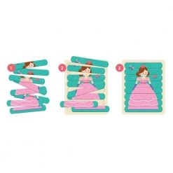 Mudpuppy BABY & TODDLER GIFTS Puzzle Sticks – Enchanting Princess (6 Puzzles)
