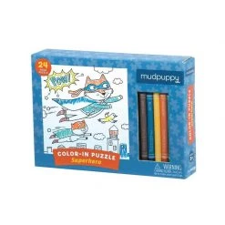 Mudpuppy BOYS GIFTS Colour In Puzzle – Superhero (24pc)