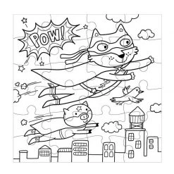 Mudpuppy BOYS GIFTS Colour In Puzzle – Superhero (24pc)