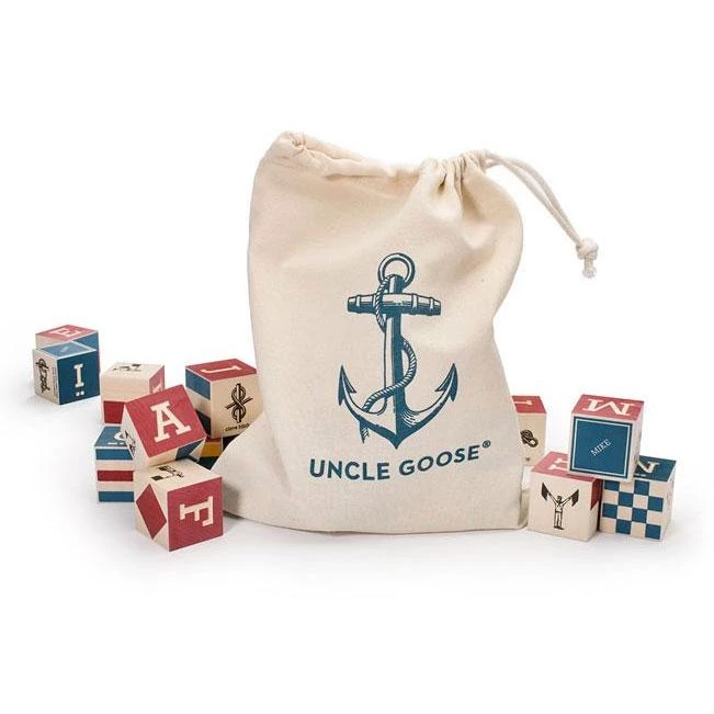 Uncle Goose BABY & TODDLER GIFTS Nautical ABC Blocks (26pc)