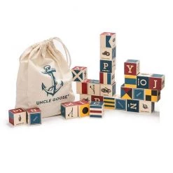 Uncle Goose BABY & TODDLER GIFTS Nautical ABC Blocks (26pc)