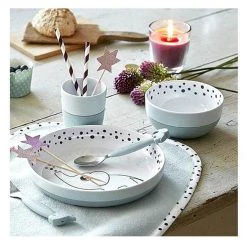 Done By Deer Dining & Aprons Happy Dots Yummy Bowl – Blue