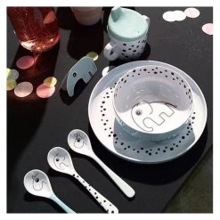 Done By Deer Dining & Aprons Happy Dots 3 Spoon Set - Blue
