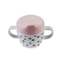Done By Deer Dining & Aprons Happy Dots Spout Cup - Powder