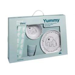 Done By Deer Happy Dots Yummy Dinner Set - Blue