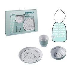 Done By Deer Happy Dots Yummy Dinner Set - Blue