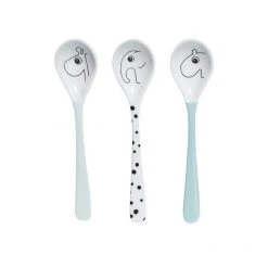 Done By Deer Dining & Aprons Happy Dots 3 Spoon Set - Blue