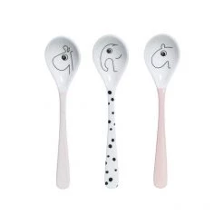 Done By Deer Happy Dots 3 Spoon Set - Powder Dining & Aprons
