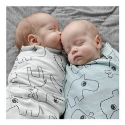 Done By Deer Contour Swaddle 2pk - Grey