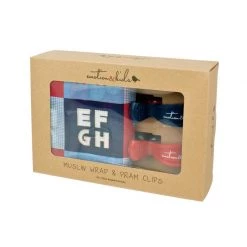 Emotion & Kids Blue Stencil Muslin & Pram Clip Pack
