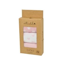 Emotion & Kids Pink Hearts Socks (3pk) Bibs & Clothing