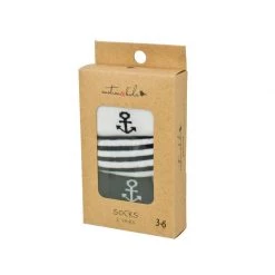 Emotion & Kids Navy Anchor Socks (3pk)