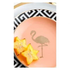 Rosanna Inc Patio Party Flamingo Plates S/4