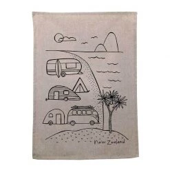 Karen Design Kiwiana NZ Camping Tea Towel