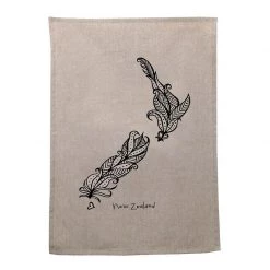Karen Design NZ Map Tea Towel