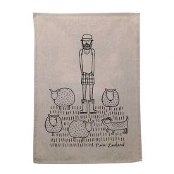 Karen Design NZ Farmer Tea Towel Kiwiana