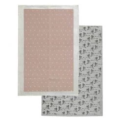 Raine & Humble In Flight Tea Towel Pack – Champagne Pink (2pc) Country Style