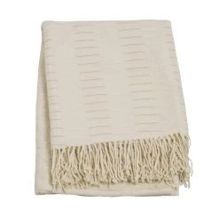 Jason Throws Cream Knit Throw
