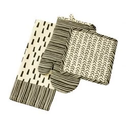 Davis & Waddell Amhara 3pc Kitchen Set TEA TOWELS, MITTS & CLOTHS