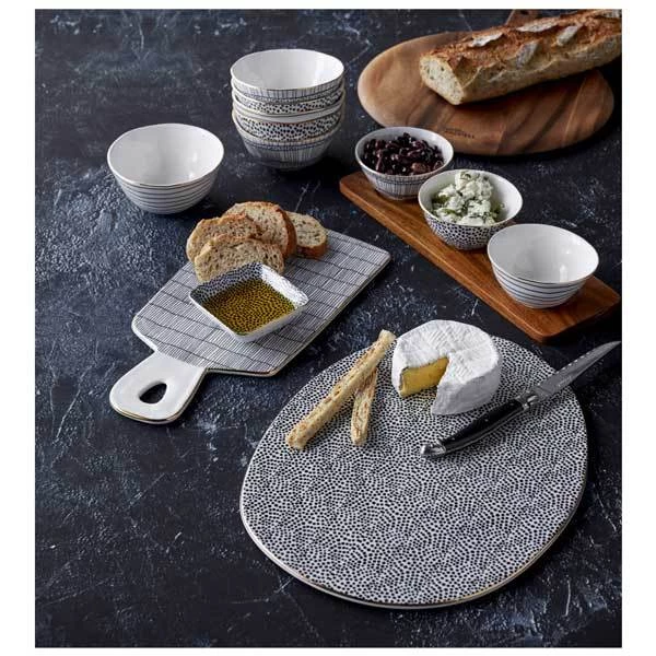 Davis & Waddell Amhara Bowl β Grid (12cm) Monochrome