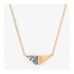 Stella & Gemma Gold & White Howlite Triangle Necklace Last Chance - Final Few
