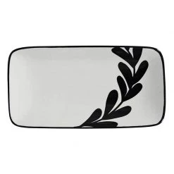 Annabel Trends Single Leaf Tapa Tray Monochrome