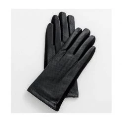 Stella & Gemma Black PU Leather Gloves Last Chance - Final Few