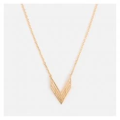 Stella & Gemma Chevron V Gold Necklace