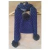 Hello Friday Kids Polka Dot Scarf & Beanie – Navy/Grey