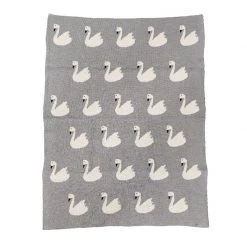 Le Forge Baby Throw Blanket – Swans