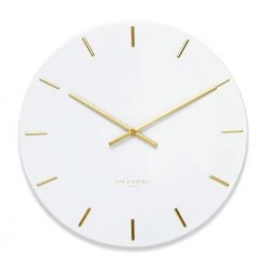 One Six Eight Metallics White Luca Clock (40cm)