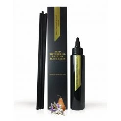 Surmanti Diffuser Oil & Reed Refil - Pear & Passionflower (100ml) Black