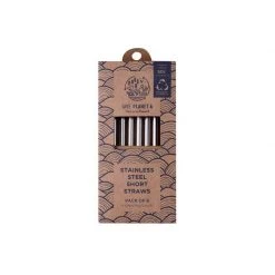 Save Planet A Stainless Steel Short Straws (6pk) Last Chance - Final Few
