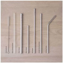 Save Planet A Stainless Steel Short Straws (6pk) Last Chance - Final Few