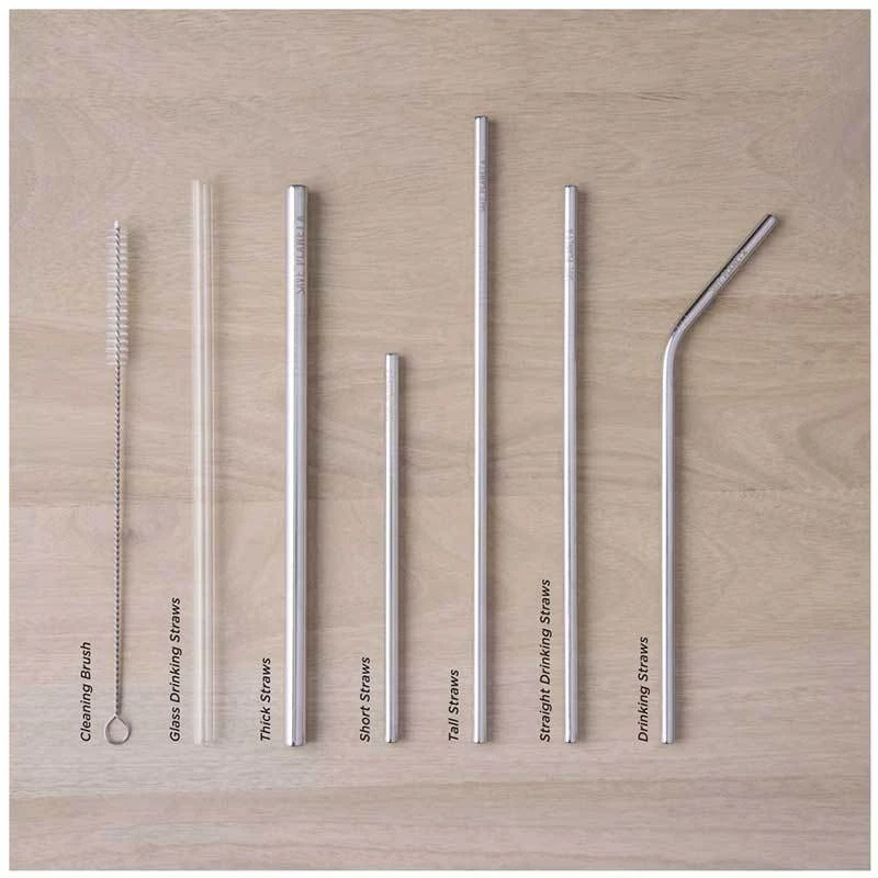 Save Planet A Stainless Steel Short Straws (6pk) Last Chance - Final Few