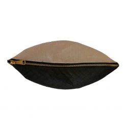 Le Forge Olive Green Velvet & Linen Cushion (45cm) Last Chance - Final Few