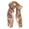 Indus Design Feather Scarf - Coffee