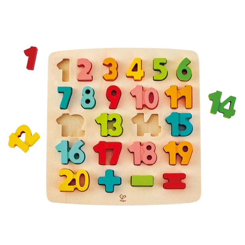 Hape Chunky Number Math Puzzle (24pc) BABY & TODDLER GIFTS