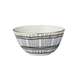 Davis & Waddell Amhara Bowl – Grid (12cm) Monochrome